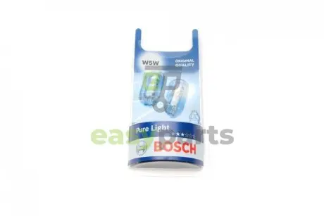 Автолампа W5W 12V 5W W2.1x9.5d (к-кт 2шт) BOSCH 1987301026