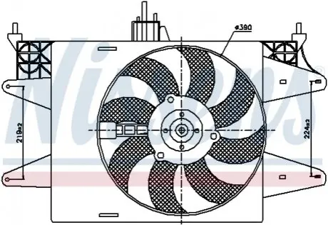 Вентилятор радиатора NISSENS 85572