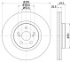 Тормозной диск перед. Avensis T25 04- PAGID HELLA 8DD355111-651 (фото 4)