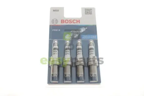 Свічка запалювання (к-кт 4шт) Opel Astra F/G/Combo 1.4-2.0 i 91- (Super 4) BOSCH 0242222804