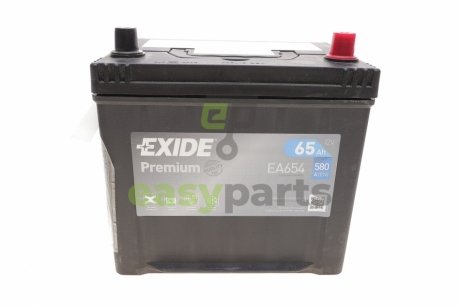 Акумуляторна батарея 65Ah/580A (230x173x222/+R/B01) Premium Азія EXIDE EA654 (фото 1)