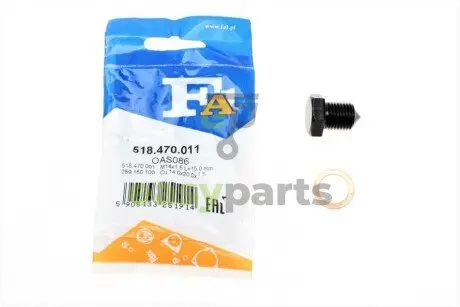 (з прокладкою) Корок масляного піддона M14x1.5/ L 15 Fischer Automotive One (FA1) 518.470.011