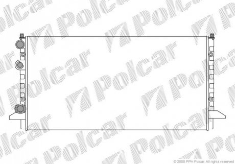 Радiатор охолодження VW Passat 1.9D/TD/TDI 10/93-9/96 (AAZ/1Z) Polcar 954708A3 (фото 1)