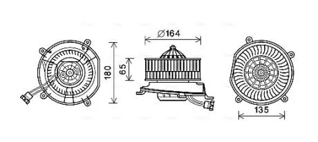 Вентилятор отопителя MERCEDES E-CLASS W 211 (02-) (AVA) AVA COOLING MS8674