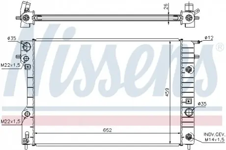 Радіатор охолоджування NISSENS 63072A