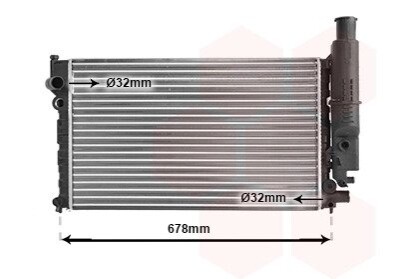 Радиатор охлаждения двигателя PEUG 405 MT/AT 87-92 Van Wezel 40002097