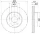 PRO DB Гальмівний диск пер. C204 E212 HELLA 8DD 355 114-201 (фото 4)