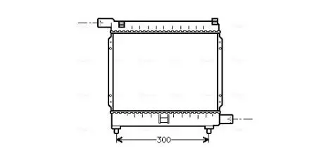 Радіатор охолодження двигуна W124/W201 MT 18/20/23 -AC (Ava) AVA COOLING MS2039