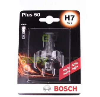 Автолампа H7 12V 55W PX26d Plus 50 BOSCH 1 987 301 042