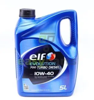 Олива 10W40 Evolution 700 Turbo Diesel (5L) (ACEA 2007/A3/B4/API/SL/CF/VW 505.00/MB 229.1) ELF 214121