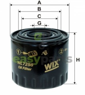 Фільтр оливи WIX FILTERS WL7298 (фото 1)