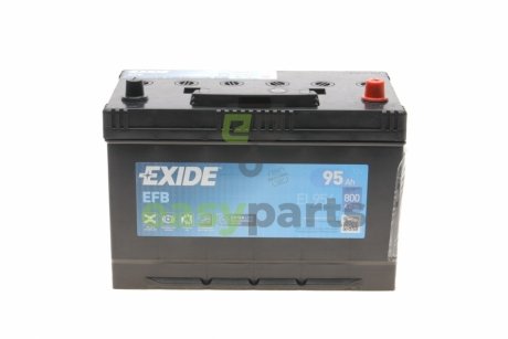 Акумуляторна батарея 95Ah/800A (306x173x222/+R/B01) (Start-Stop EFB) Азія EXIDE EL954