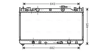 Радіатор охолодження TOYOTA CAMRY (01-) 2.0/2.4 (AVA) AVA COOLING TO2282