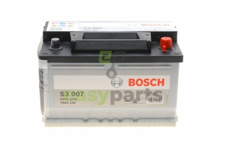 Акумуляторна батарея 70Ah/640A (278x175x175/+R/B13) BOSCH 0092S30070