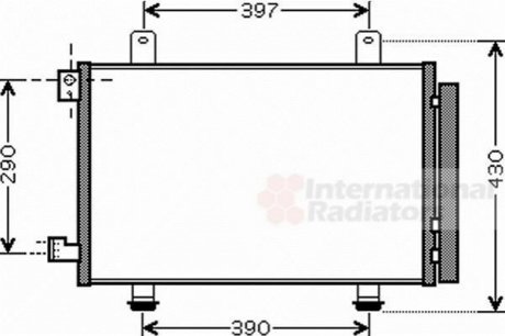 Радіатор кондиціонера SX4 / SEDICI ALL 05- Van Wezel 52005090 (фото 1)