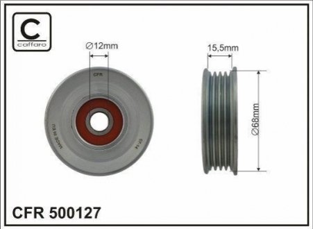 68x12x15,5 Ролик паска приводного Great Wall Hover 2.4 05- CAFFARO 500127