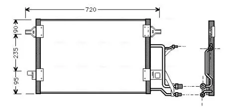Конденсатор кондиционера AUDI A6/S6 (C5) (97-)(AVA) AVA COOLING AI5176