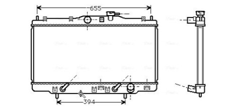 Радіатор охолодження ACCORD6 18i AT + - AC 98-02 (AVA) AVA COOLING HDA2119