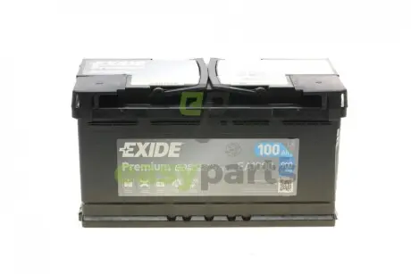 Акумуляторна батарея 100Ah/900A (353x175x190/+R/B13) Premium EXIDE EA1000