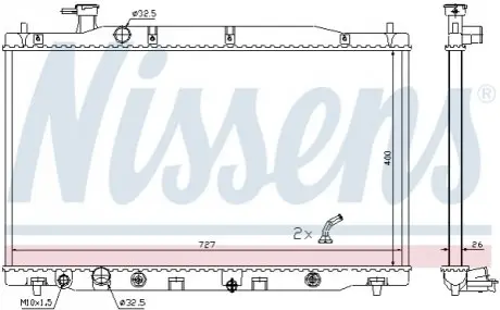 Радіатор охолоджування NISSENS 681372