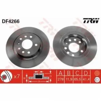 Гальмівний диск зад.Croma/Vectra (02-15) TRW DF4266
