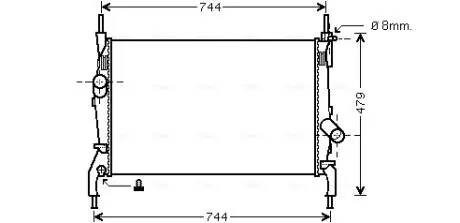 AVA FORD Радіатор TRANSIT 06- AVA COOLING FD2404