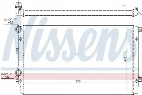 Радіатор охолоджування NISSENS 65280A