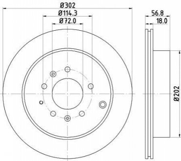 Тормозной диск зад. CX7 06-12 HELLA 8DD355115-791