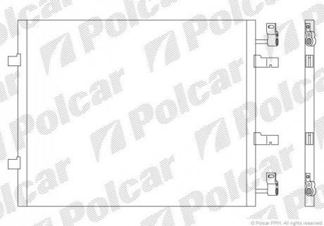 Радиатор кондиционера Renault Trafic 2.0dCi, 2.5dCi 06- Polcar 6027K8C1S