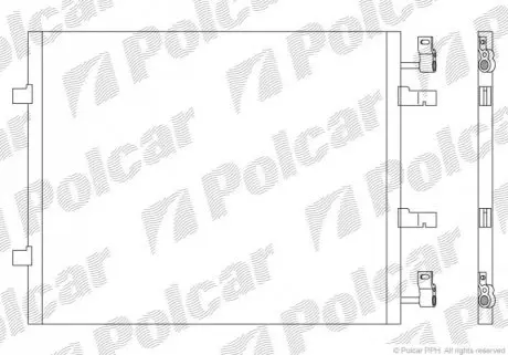 Радиатор кондиционера Renault Trafic 2.0dCi, 2.5dCi 06- Polcar 6027K8C1S