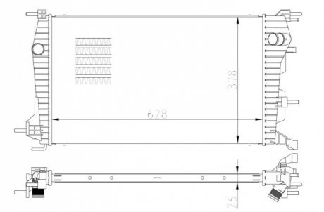 Радіатор охолодження Renault Fluence 1.5D/1.6 10- NRF 550004