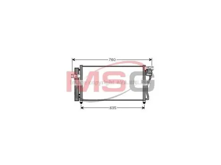 AVA HYUNDAI радіатор кондиціонера Accent III 1.4/1.6 05- AVA COOLING HY5178D