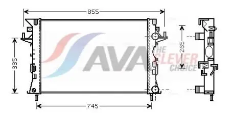 Радиатор охлаждения RENAULT LAGUNA II (01-) (AVA) AVA COOLING RTA2290