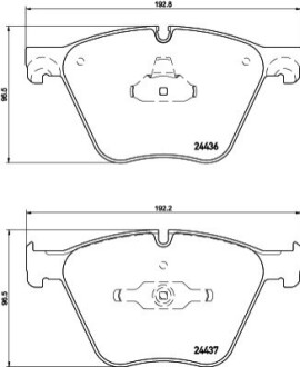 Гальмівні колодки дискові перед. BMW 5GT, 7 F01 09.09- HELLA 8DB 355 020-121 (фото 1)