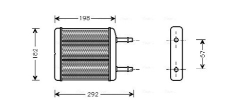 Радиатор отопителя DAEW MATIZ 0.8 MT/AT 98-(AVA) AVA COOLING DWA6024