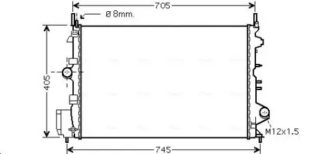 Радиатор охлаждения VECTRA C/SIGNUM 18i 05-(AVA) AVA COOLING OLA2462