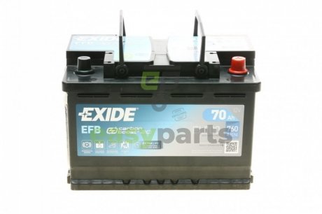 Акумулятор 70AH-12V EFB (278х175х190),R,EN720 EXIDE EL700