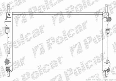 Радіатор охолодження (-AC) Ford Transit 2,4TDCi 00-06 Polcar 324708A1