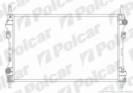Радіатор охолодження (-AC) Ford Transit 2,4TDCi 00-06 Polcar 324708A1