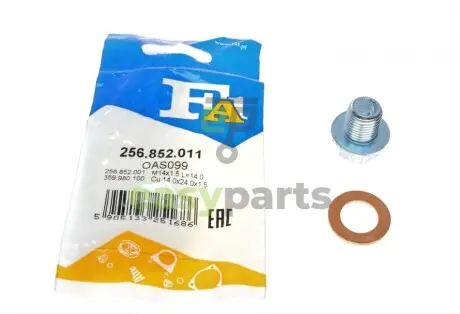 Болт зливу оливи + шайба Hyundai Accent/Kia Rio/Mitsubishi Lancer/Suzuki Grand Vitara 90- (M14x1.5) Fischer Automotive One (FA1) 256.852.011