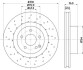 Гальмівний диск W220 (PRO) PAGID HELLA 8DD355106-851 (фото 4)