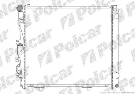 Радіатор охолодж.(основний) DB W124 85-96 M103/M104 Polcar 502408