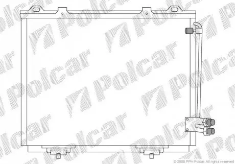 Радіатор кондиціонера DB E-class (W210, S210) 95-03 Polcar 5015K8C1