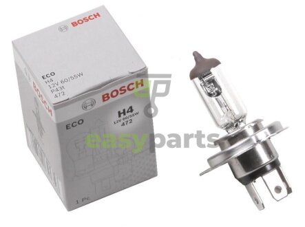 Автолампа H4 12V 60/55W P43t ECO BOSCH 1987302803