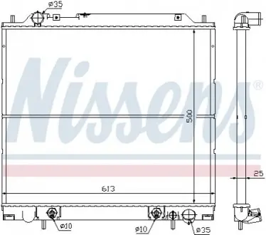 Радиатор охлаждения NISSENS 62855