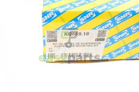 Подушка амортизатора (переднього) + підшипник Toyota Camry/Lexus RX 96-02 (R) (+ гайки) SNR NTN KB669.18