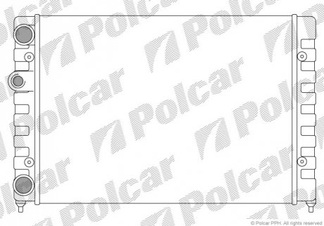 Радіатор охолодження VW Golf 1.4 91-97/Vento 92-98 Polcar 953808A1 (фото 1)
