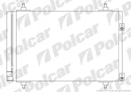 Фото радіатор кондиціонера Citroen Berlingo 1.6 HDI 08- Polcar 5711K8C2S Радіатор кондиціонера Citroen Berlingo 1.6 HDI 08- Polcar 5711K8C2S