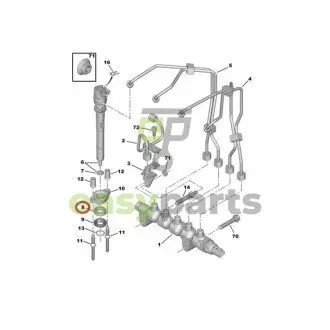 Шайба під форсунку Citroen Berlingo 1.6HDI (верх.) Peugeot / Citroen / PSA 1609848080