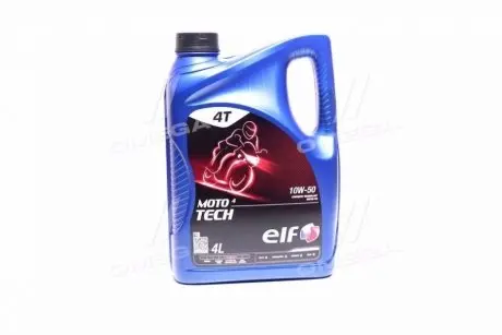 Масло моторн. MOTO 4 TECH 10W-50 (каністра 4л) ELF 213950